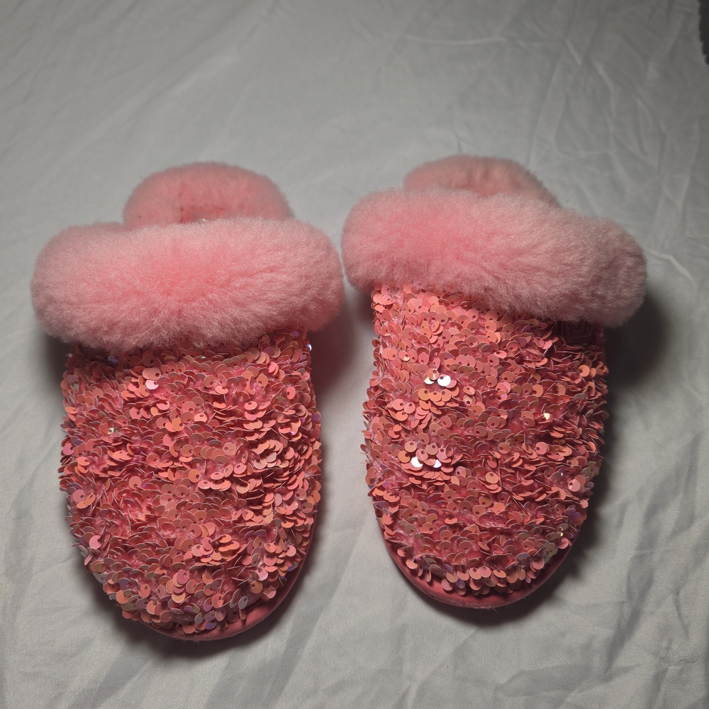 UGG Pink Fluffy Slippers